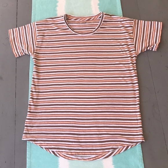 Madewell Whisper Cordoba Stripe Crewneck Short Sleeve Cotton T-Shirt - Picture 8 of 10